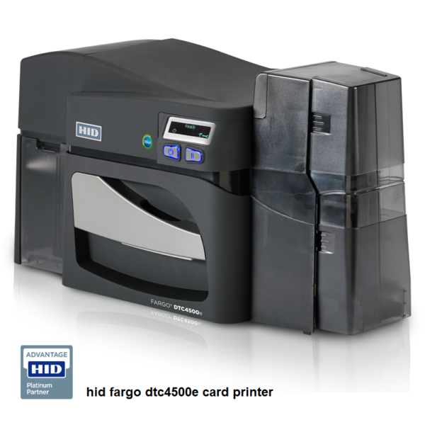 A HID Fargo DTC4500e ID card printer