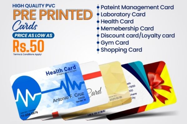 A pvc preprinted card online