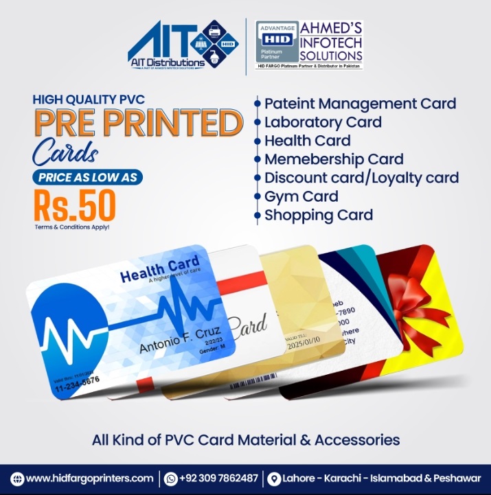 A pvc preprinted card online