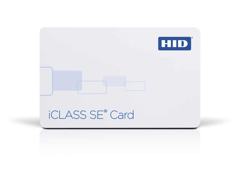 An iCLASS SE card image of HID card