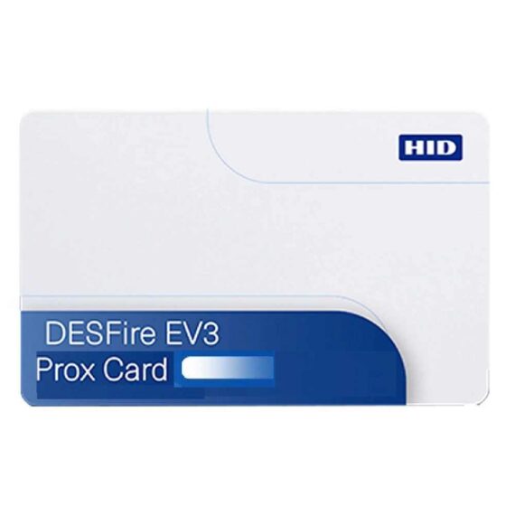 An image of HID MIFARE DESFire EV3 card.