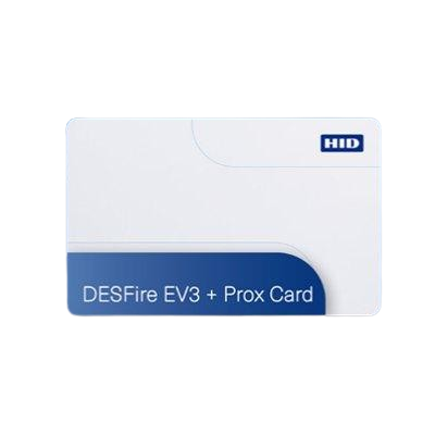 An HID MIFARE DESFire EV3 Prox card image.