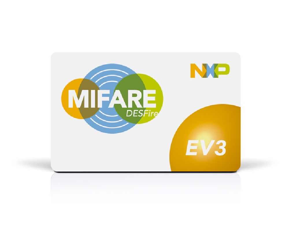 An image of Mifare DESFire EV3 card.