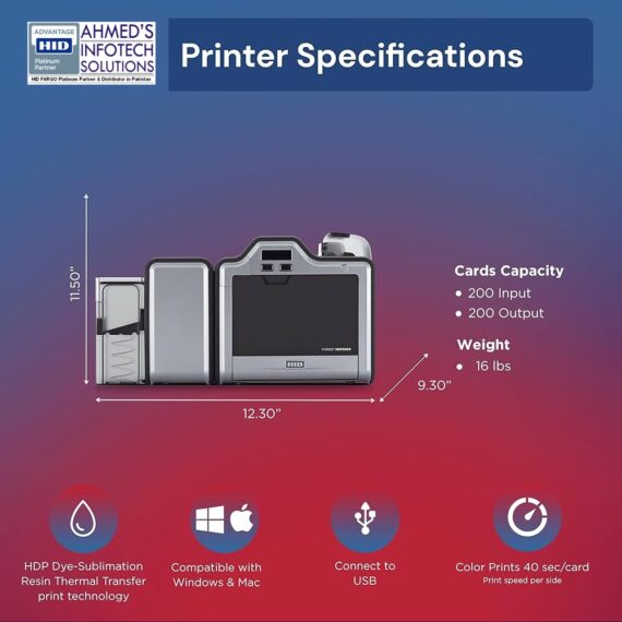 DTC1500 fargo printer specification