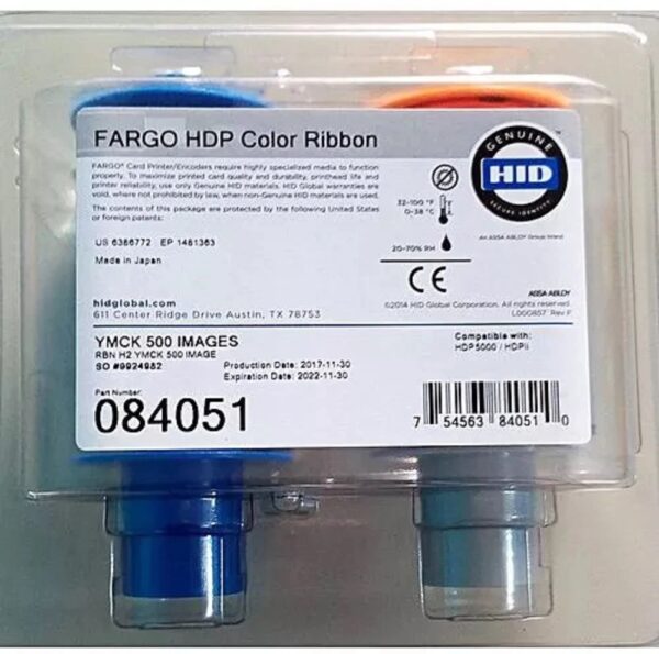 FARGO hdp5000 retransfer printer full panel ribbon part number 084051