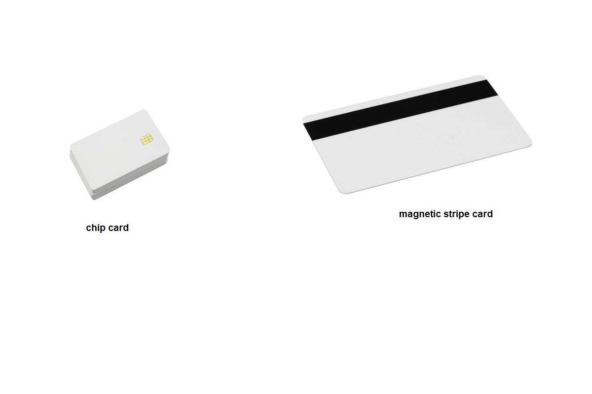 What is the difference between a magnetic stripe card and a chip card?