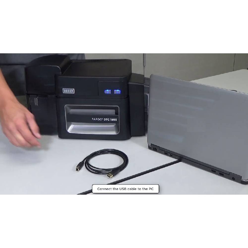 How to reboot FARGO DTC150 Printer